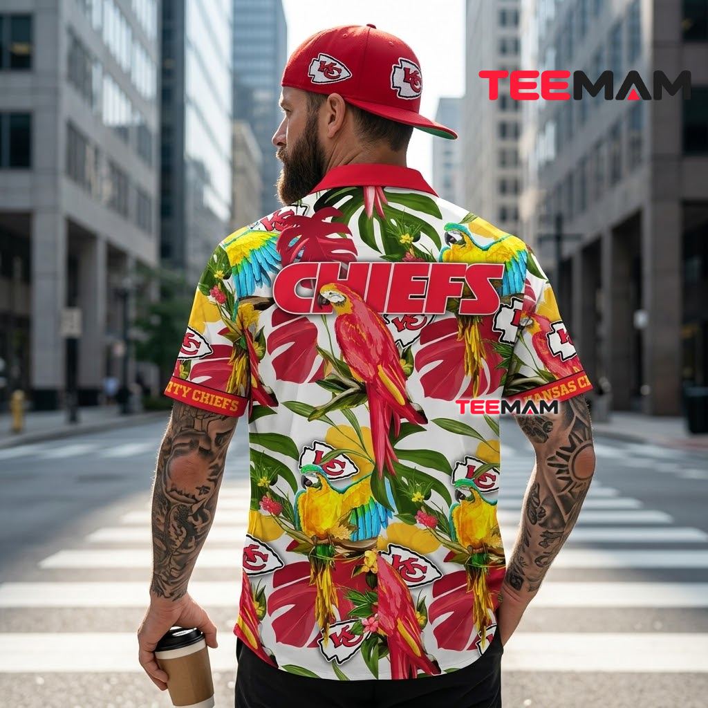 Kansas City Chiefs Hawaiian Shirt Tropical Parrot Version 3 Kansas City Chiefs Hawaiian Shirt Tropical Parrot Version 3