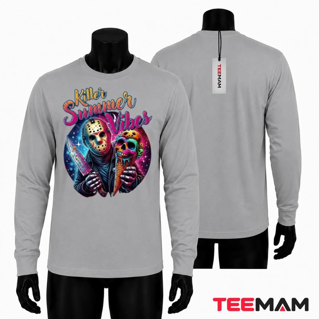 Killer Summer Vibes Long Sleeve Horror Ice Cream Skull Killer Summer Vibes Long Sleeve Horror Ice Cream Skull
