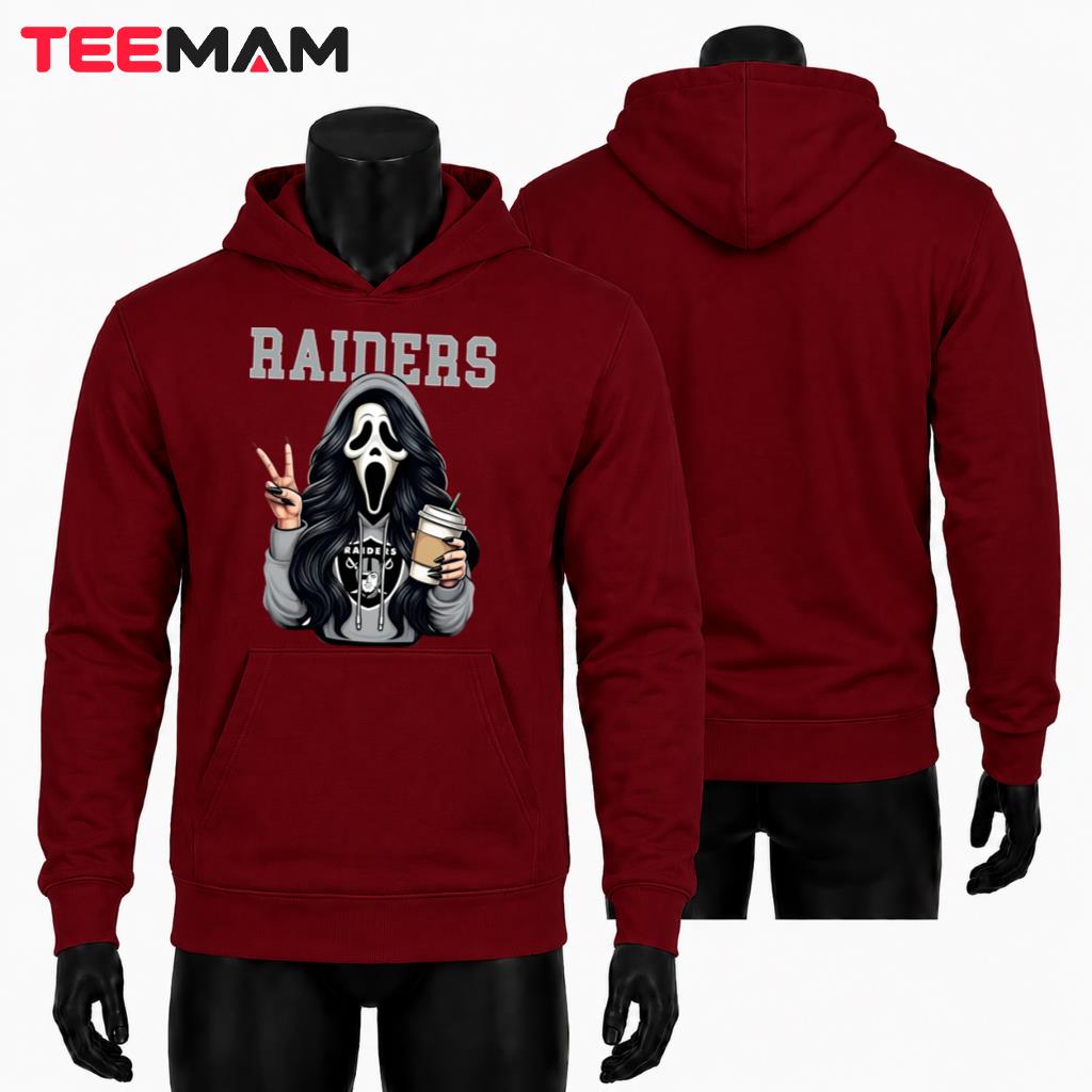 Las Vegas Raiders Halloween Hoodie Ghostface Girl Coffee Las Vegas Raiders Halloween Hoodie Ghostface Girl Coffee