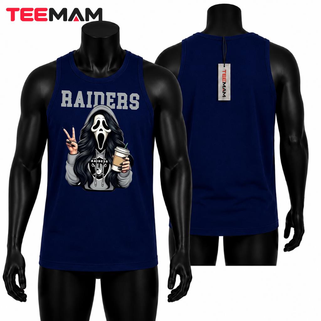 Las Vegas Raiders Halloween Tank Top Ghostface Girl Coffee Las Vegas Raiders Halloween Tank Top Ghostface Girl Coffee