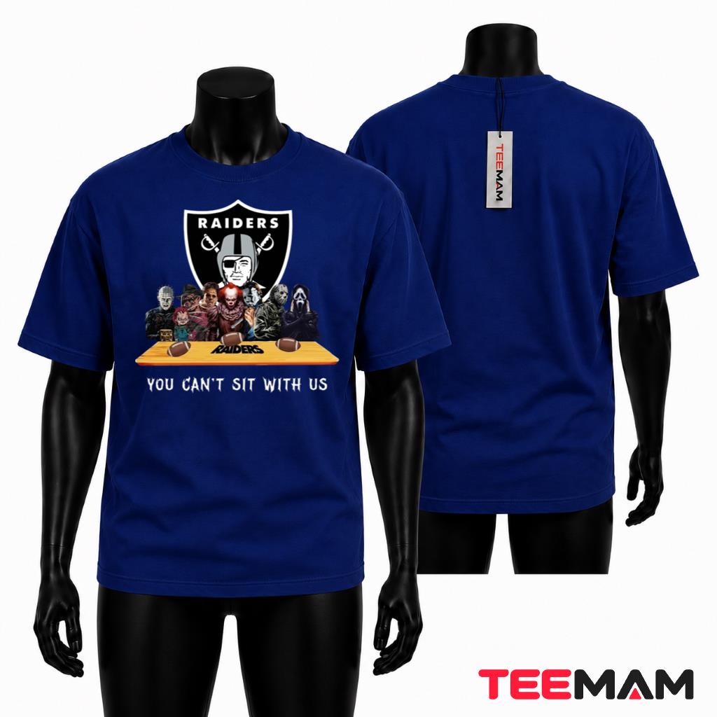 Las Vegas Raiders Halloween T-Shirt Horror Squad Table