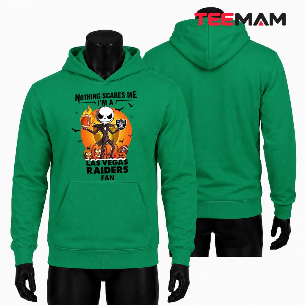 Las Vegas Raiders Halloween Hoodie Jack Skellington Fan Las Vegas Raiders Halloween Hoodie Jack Skellington Fan