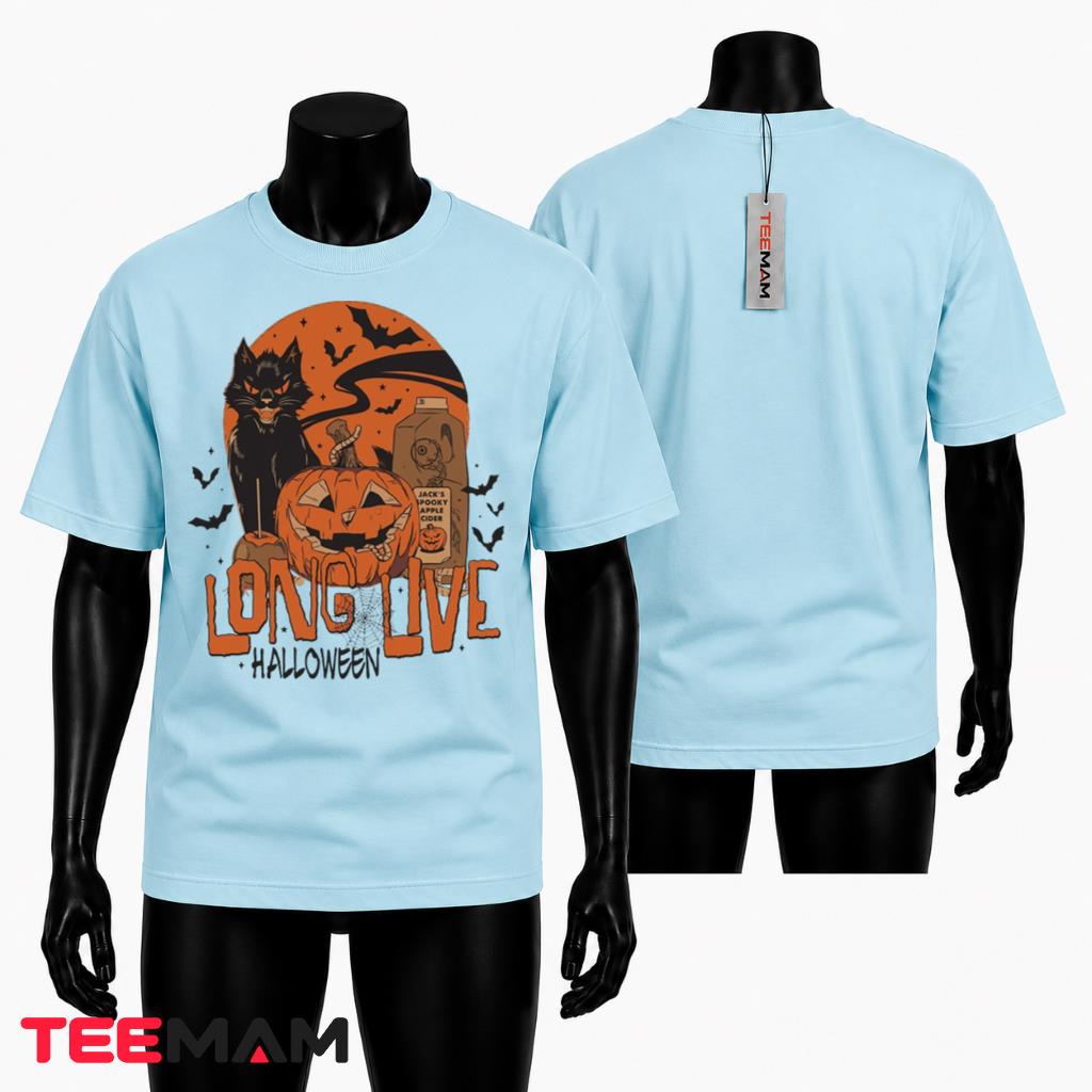 Leopard Halloween Shirt Spooky Pumpkin Ghost Bat