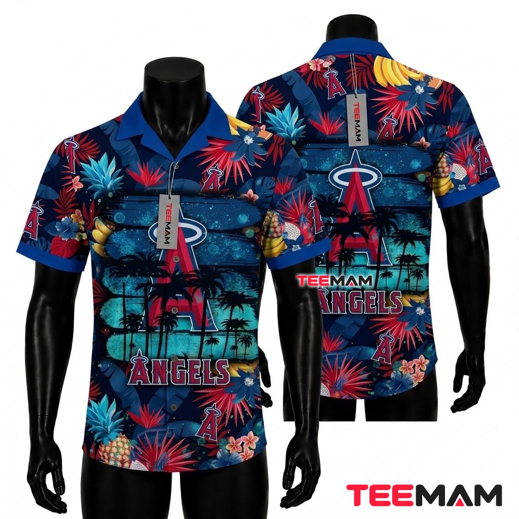 Los Angeles Angels Tropical Shirt Tropical Fruit Summer Front