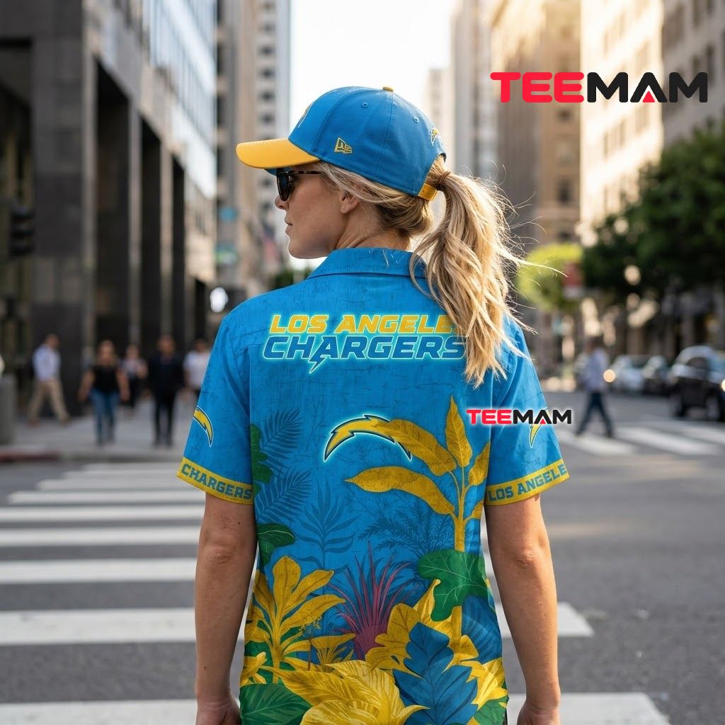 Los Angeles Chargers Tropical Shirt Jungle Foliage Version 3 Los Angeles Chargers Tropical Shirt Jungle Foliage Version 3
