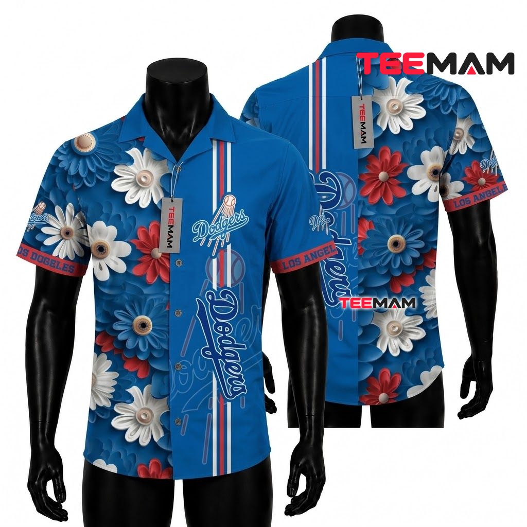 Los Angeles Dodgers Button Up Shirt Daisy Front Los Angeles Dodgers Button Up Shirt Daisy Front