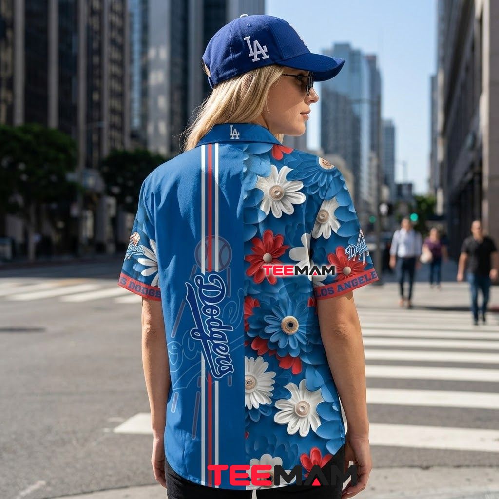 Los Angeles Dodgers Button Up Shirt Daisy Version 3 Los Angeles Dodgers Button Up Shirt Daisy Version 3
