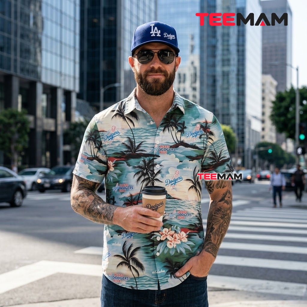 Los Angeles Dodgers Hawaiian Shirt Island Scenery Back Los Angeles Dodgers Hawaiian Shirt Island Scenery Back