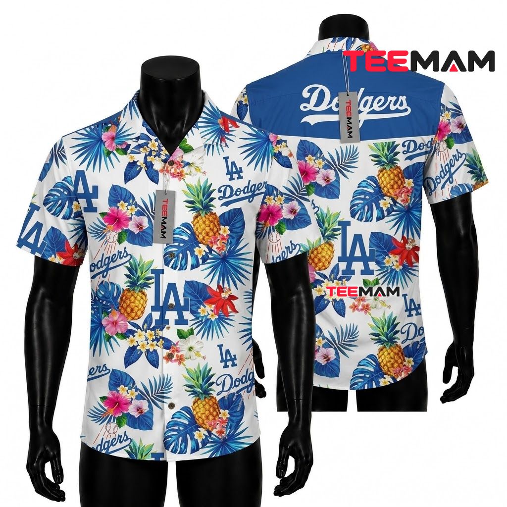 Los Angeles Dodgers Tropical Shirt Logo Cap Flag Los Angeles Dodgers Tropical Shirt Logo Cap Flag