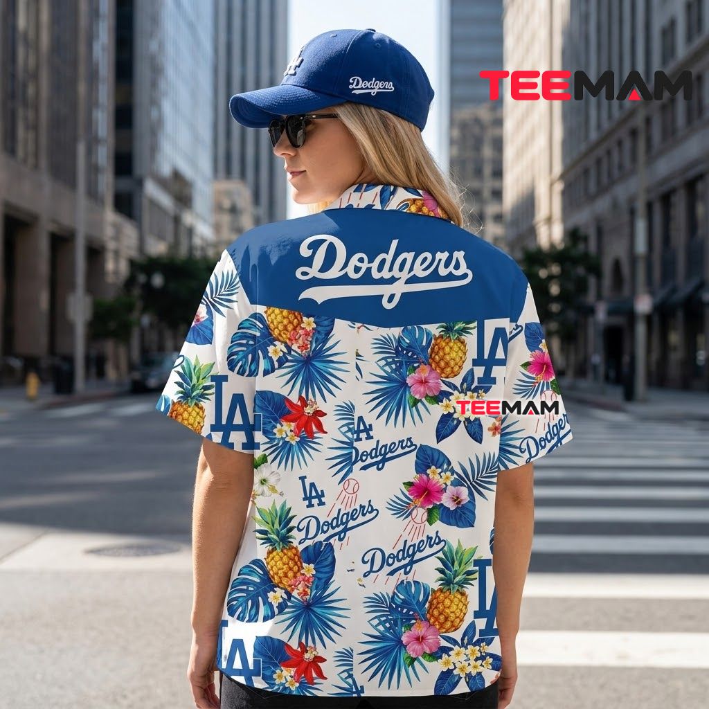 Los Angeles Dodgers Tropical Shirt Pineapple Floral Version 3 Los Angeles Dodgers Tropical Shirt Pineapple Floral Version 3
