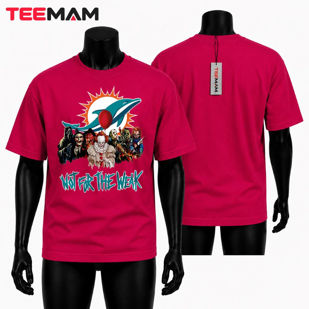 Miami Dolphins Halloween T-Shirt Horror Icons Squad