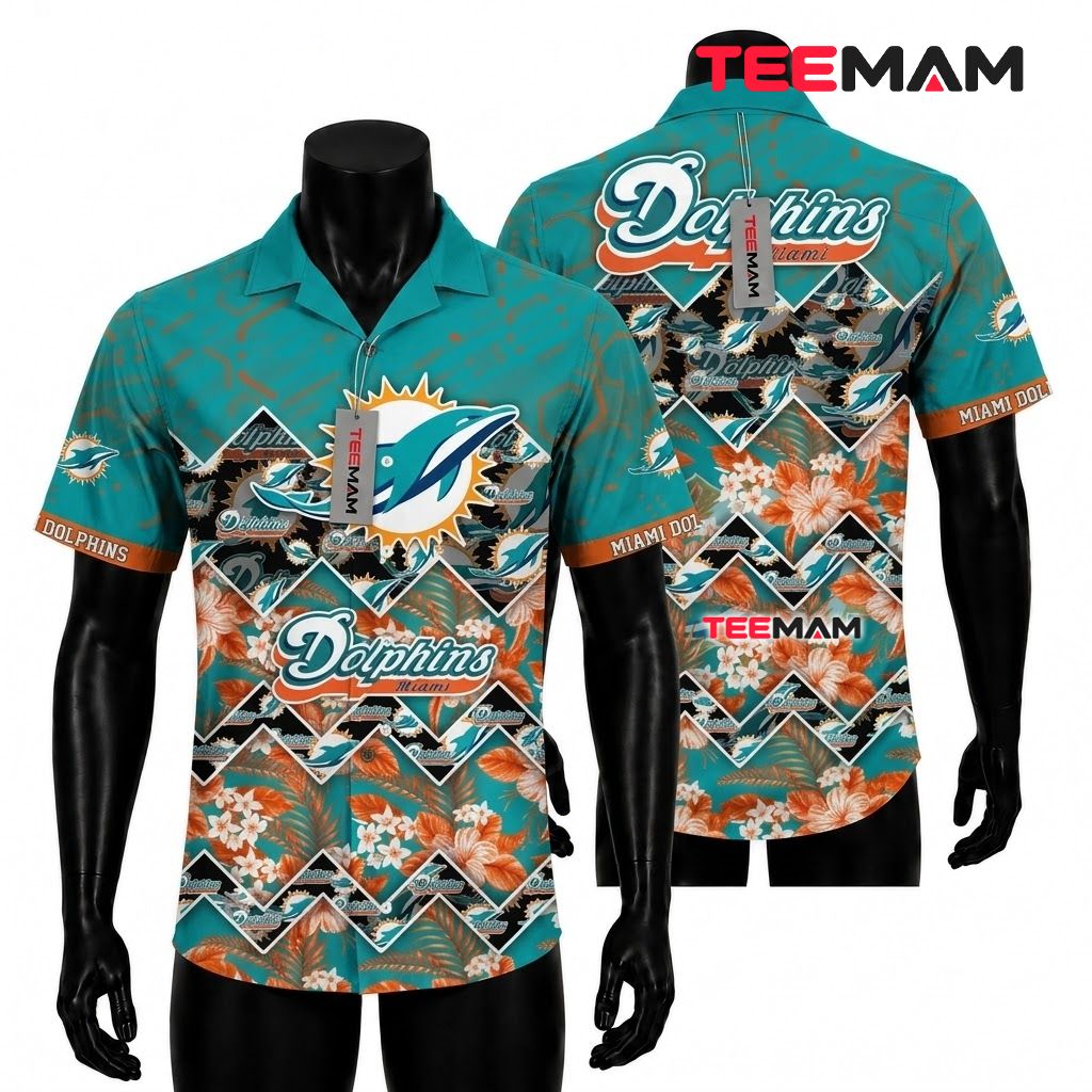 Miami Dolphins Hawaiian Shirt Christmas Gnome