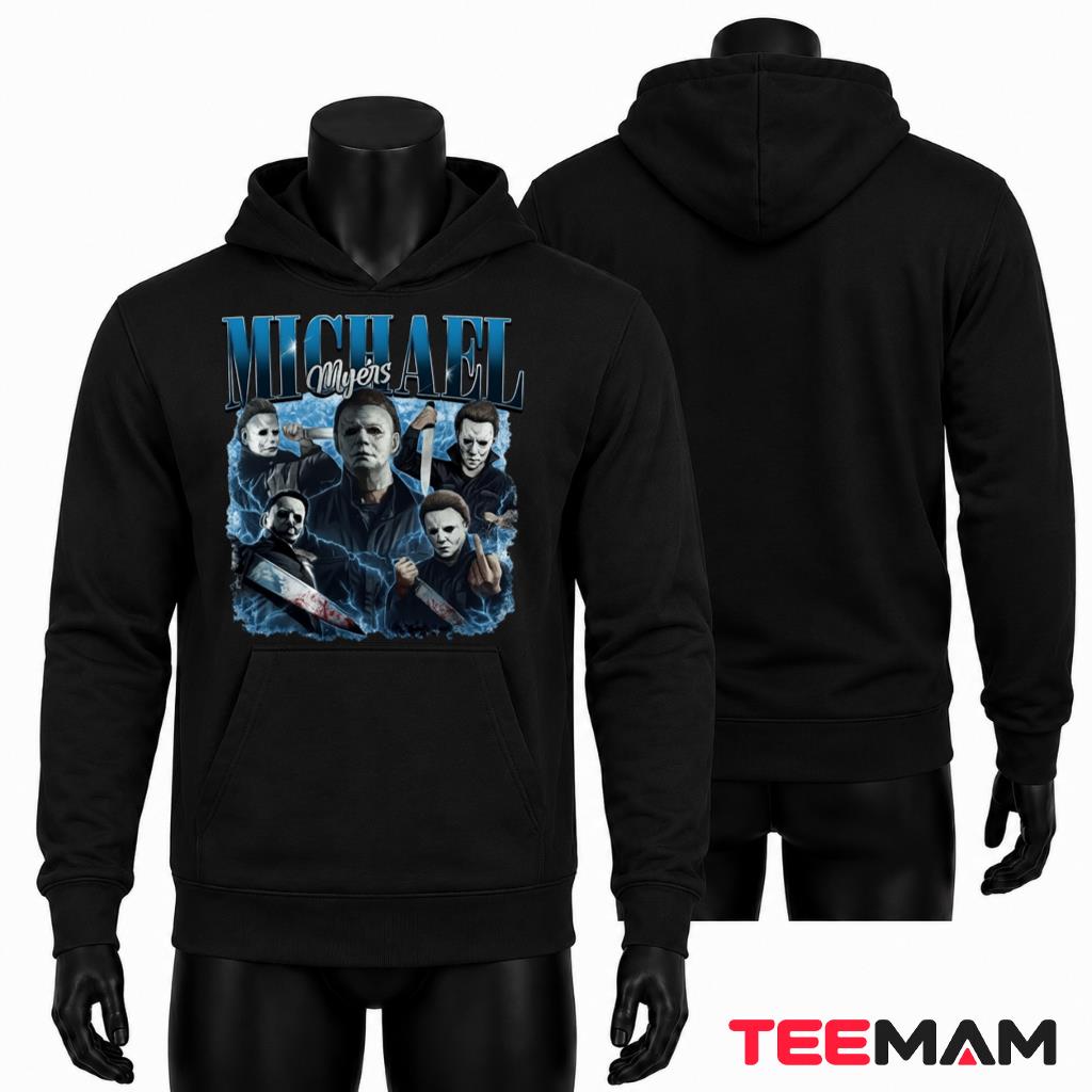 Michael Myers Halloween Hoodie Classic Slasher Villain Movie Poster Michael Myers Halloween Hoodie Classic Slasher Villain Movie Poster