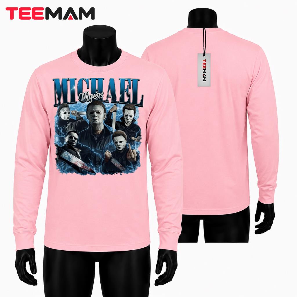 Michael Myers Halloween Long Sleeve Classic Slasher Villain Movie Poster Michael Myers Halloween Long Sleeve Classic Slasher Villain Movie Poster