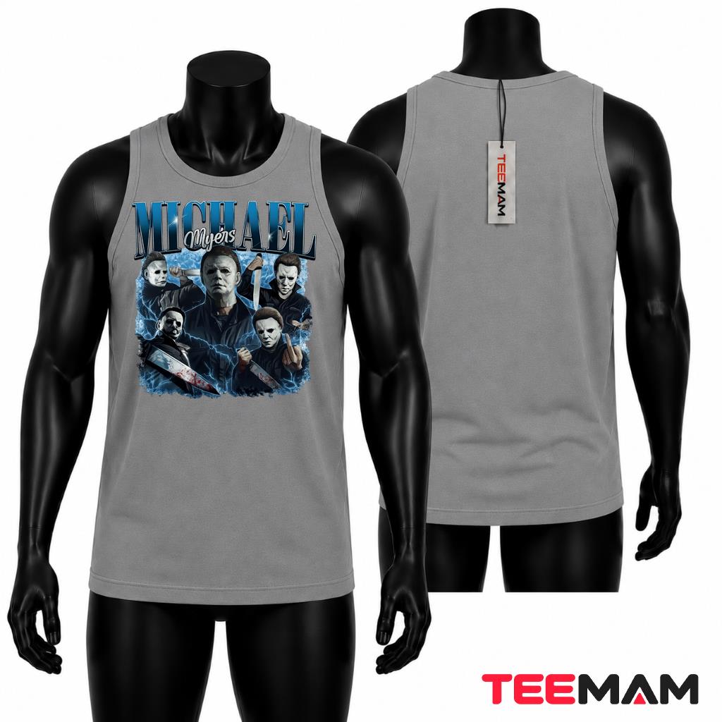 Michael Myers Halloween Tank Top Classic Slasher Villain Movie Poster Michael Myers Halloween Tank Top Classic Slasher Villain Movie Poster