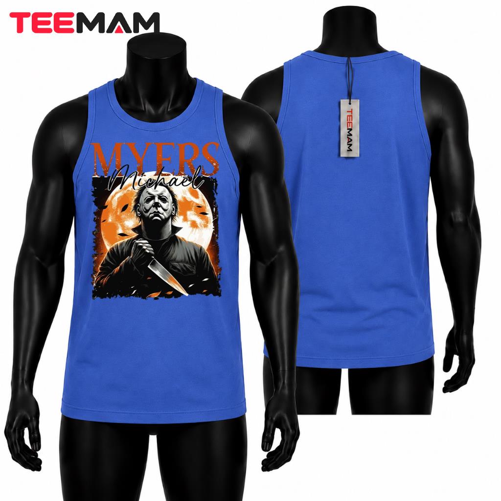 Michael Myers Halloween Tank Top Vintage Horror Movie Full Moon Michael Myers Halloween Tank Top Vintage Horror Movie Full Moon