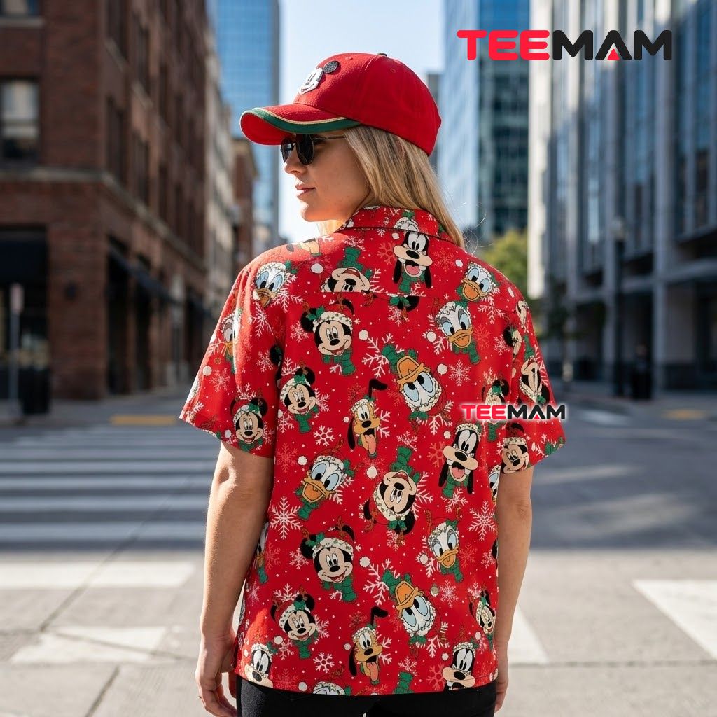 Mickey And Friends Christmas Hawaiian Shirt Version 3 Mickey And Friends Christmas Hawaiian Shirt Version 3