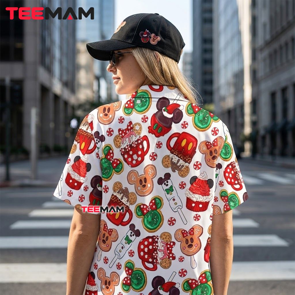 Mickey Mouse Hawaiian Shirt Christmas Cookies Cocoa Print Version 3 Mickey Mouse Hawaiian Shirt Christmas Cookies Cocoa Print Version 3