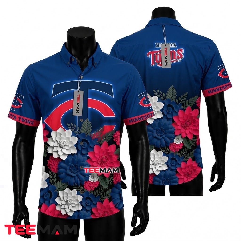 Minnesota Twins Aloha Shirt Chrysanthemum Front