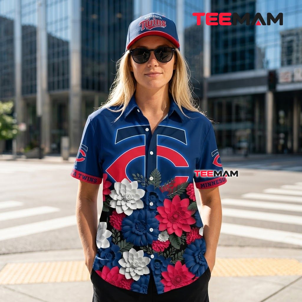 Minnesota Twins Aloha Shirt Chrysanthemum Back Minnesota Twins Aloha Shirt Chrysanthemum Back