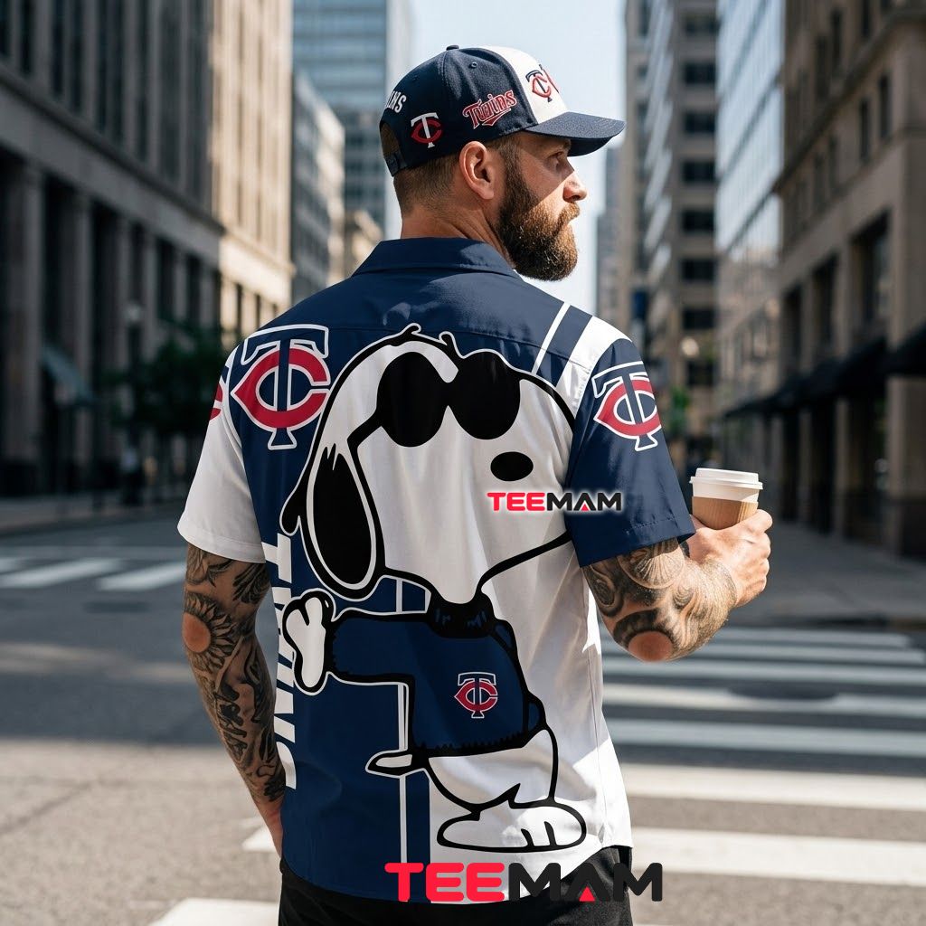 Minnesota Twins Button Up Shirt Snoopy Sunglasses Version 3 Minnesota Twins Button Up Shirt Snoopy Sunglasses Version 3