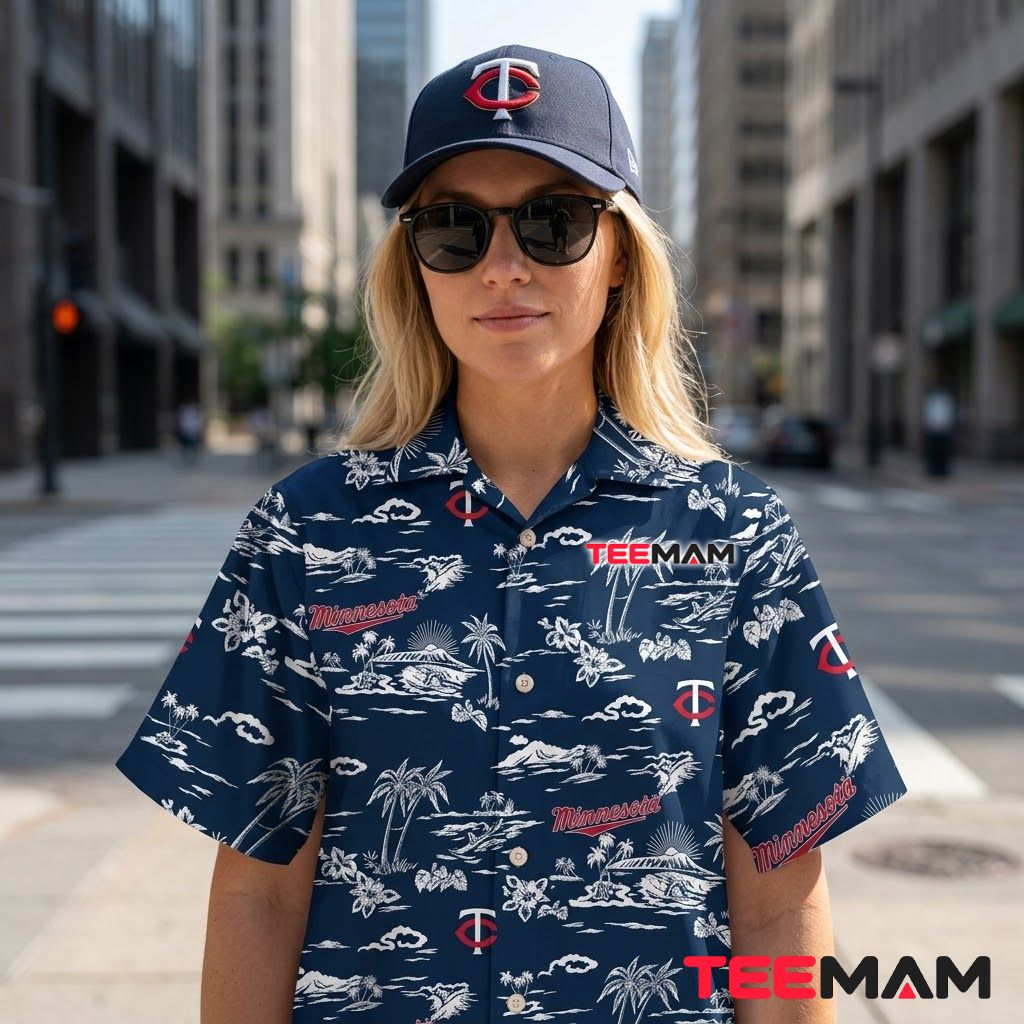 Minnesota Twins Hawaiian Shirt Island Scene Back Minnesota Twins Hawaiian Shirt Island Scene Back