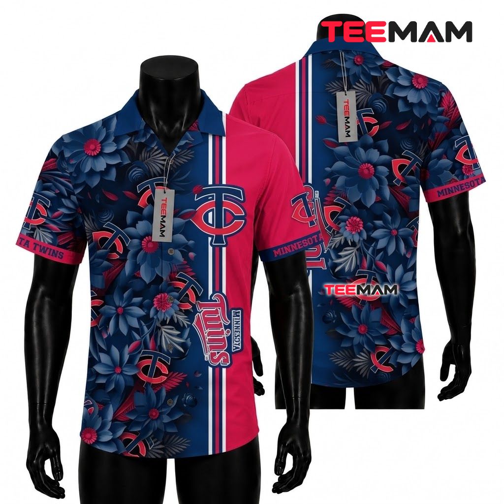 Minnesota Twins Hawaiian Shirt Sunflower Front