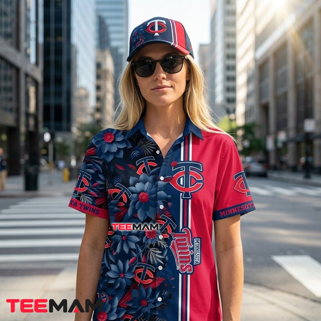 Minnesota Twins Hawaiian Shirt Sunflower Back Minnesota Twins Hawaiian Shirt Sunflower Back