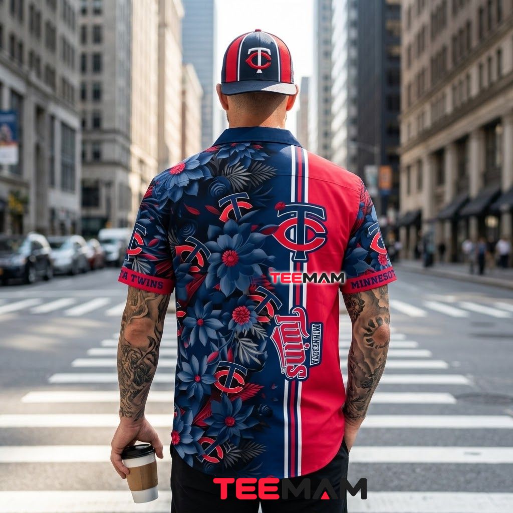 Minnesota Twins Hawaiian Shirt Sunflower Version 3 Minnesota Twins Hawaiian Shirt Sunflower Version 3