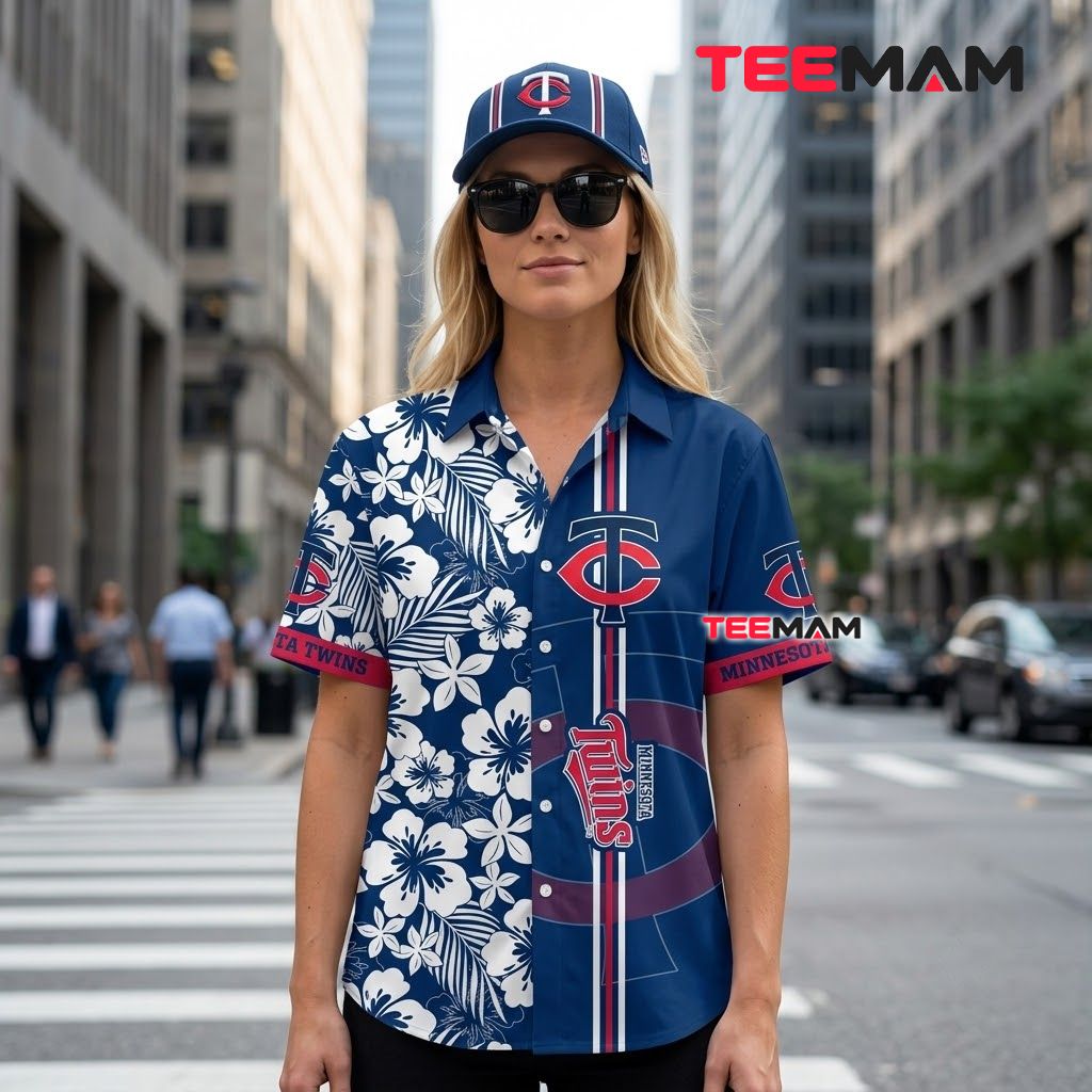 Minnesota Twins Hawaiian Shirt White Hibiscus Back Minnesota Twins Hawaiian Shirt White Hibiscus Back