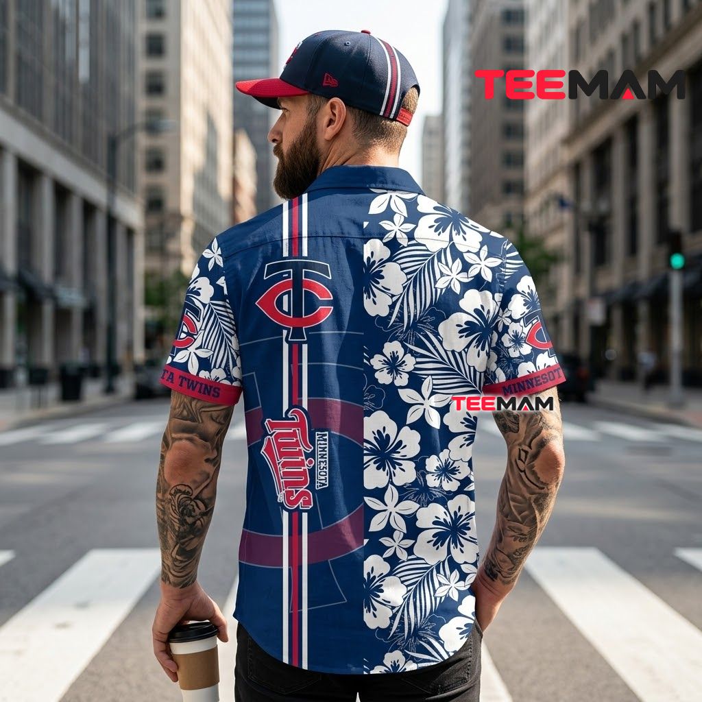 Minnesota Twins Hawaiian Shirt White Hibiscus Version 3 Minnesota Twins Hawaiian Shirt White Hibiscus Version 3