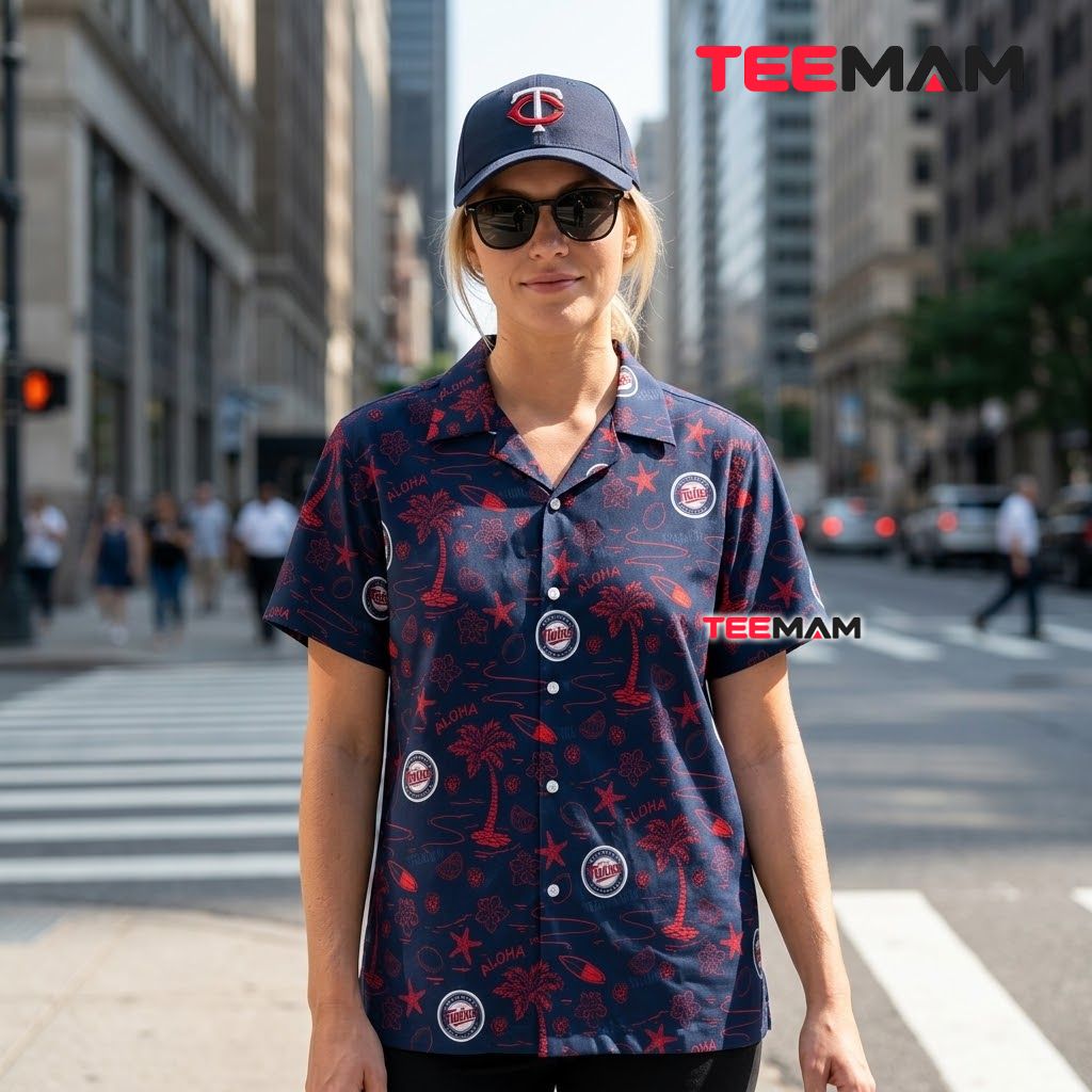 Minnesota Twins Tropical Shirt Tropical Palm Back Minnesota Twins Tropical Shirt Tropical Palm Back