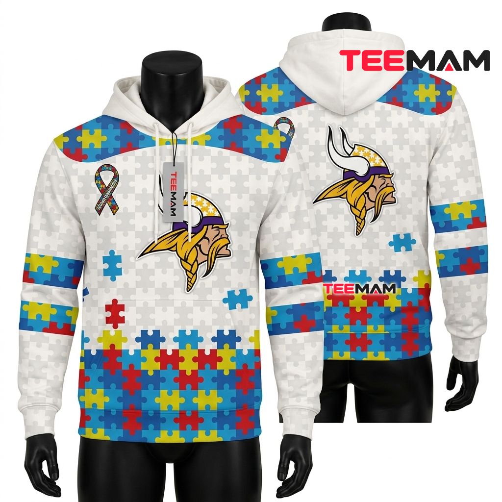 New Orleans Saints 3D Hoodie Autism Puzzle Paint New Orleans Saints 3D Hoodie Autism Puzzle Paint