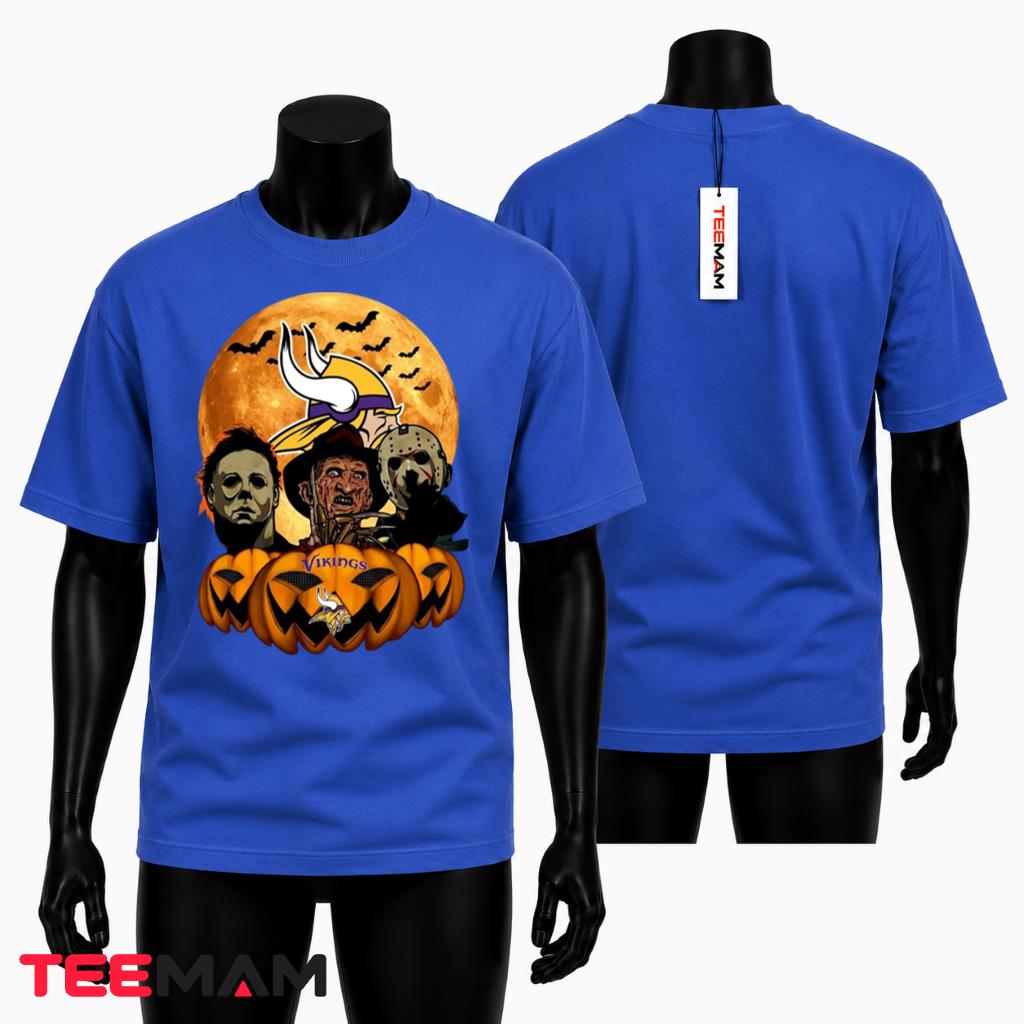 Minnesota Vikings Halloween T-Shirt Michael Freddy Jason