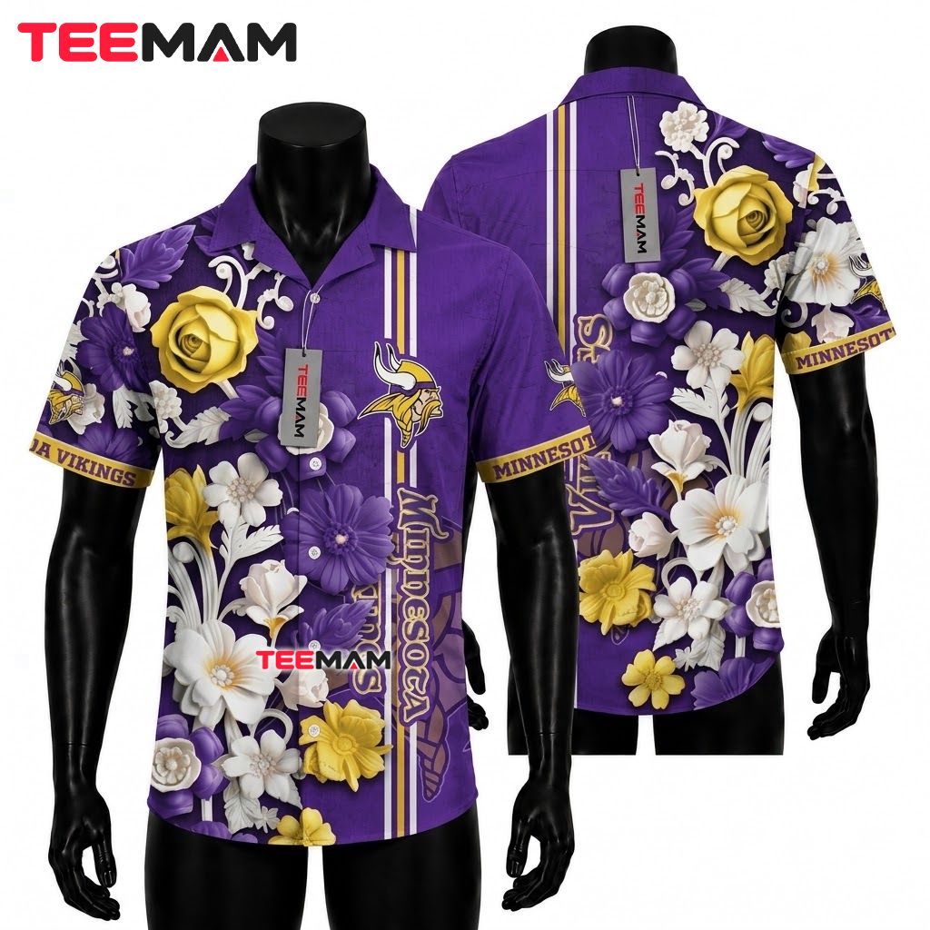 Minnesota Vikings Aloha Shirt Tiki Mask Minnesota Vikings Aloha Shirt Tiki Mask