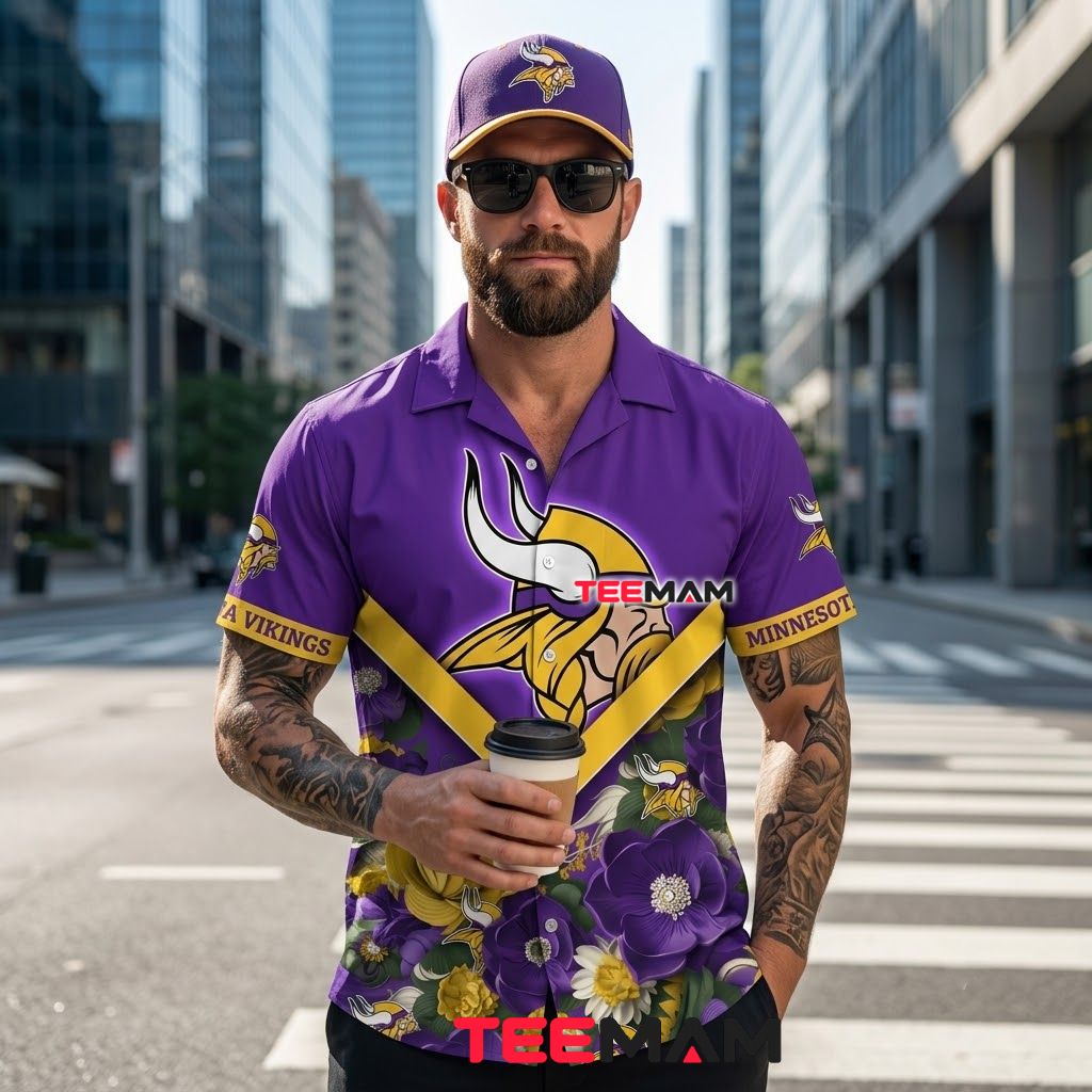Minnesota Vikings Hawaiian Shirt Rose Garden Back Minnesota Vikings Hawaiian Shirt Rose Garden Back