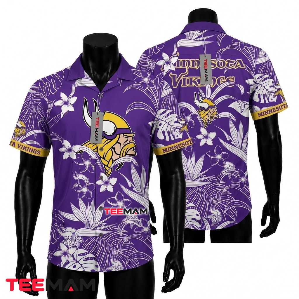Minnesota Vikings Tropical Shirt American Flag Minnesota Vikings Tropical Shirt American Flag