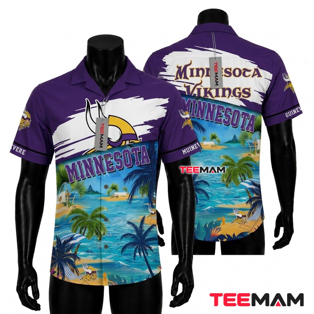 Minnesota Vikings Tropical Shirt Island Tropical Beach Front