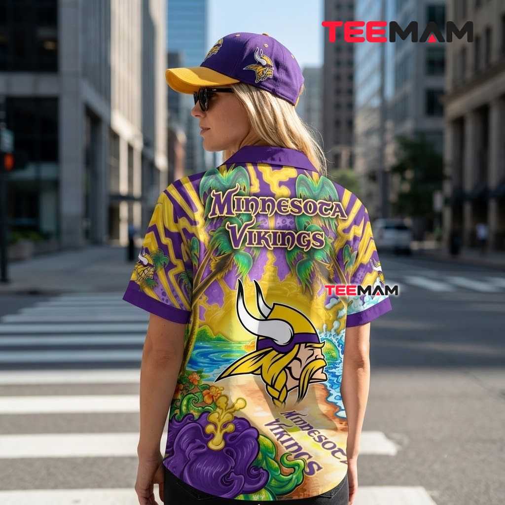 Minnesota Vikings Tropical Shirt Lightning Beach Version 3 Minnesota Vikings Tropical Shirt Lightning Beach Version 3