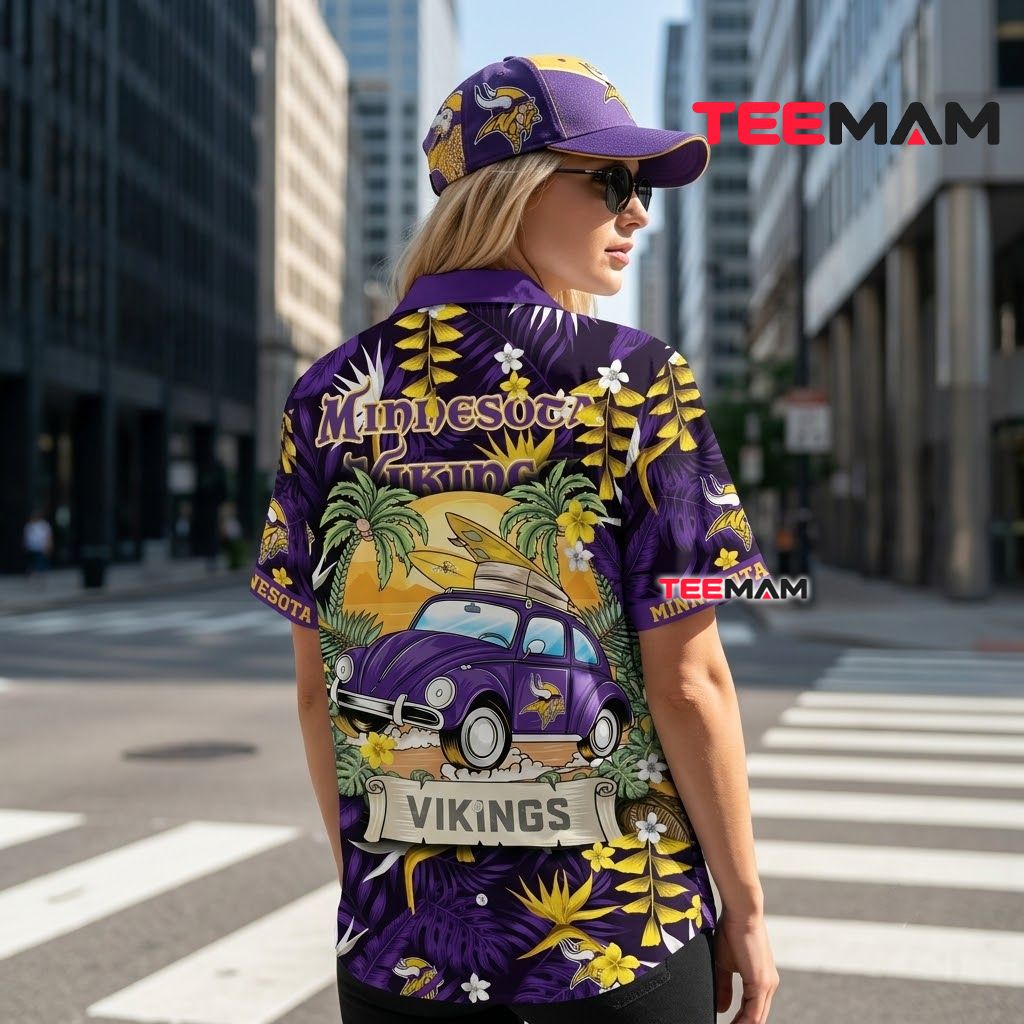 Minnesota Vikings Tropical Shirt Surf Car Version 3 Minnesota Vikings Tropical Shirt Surf Car Version 3