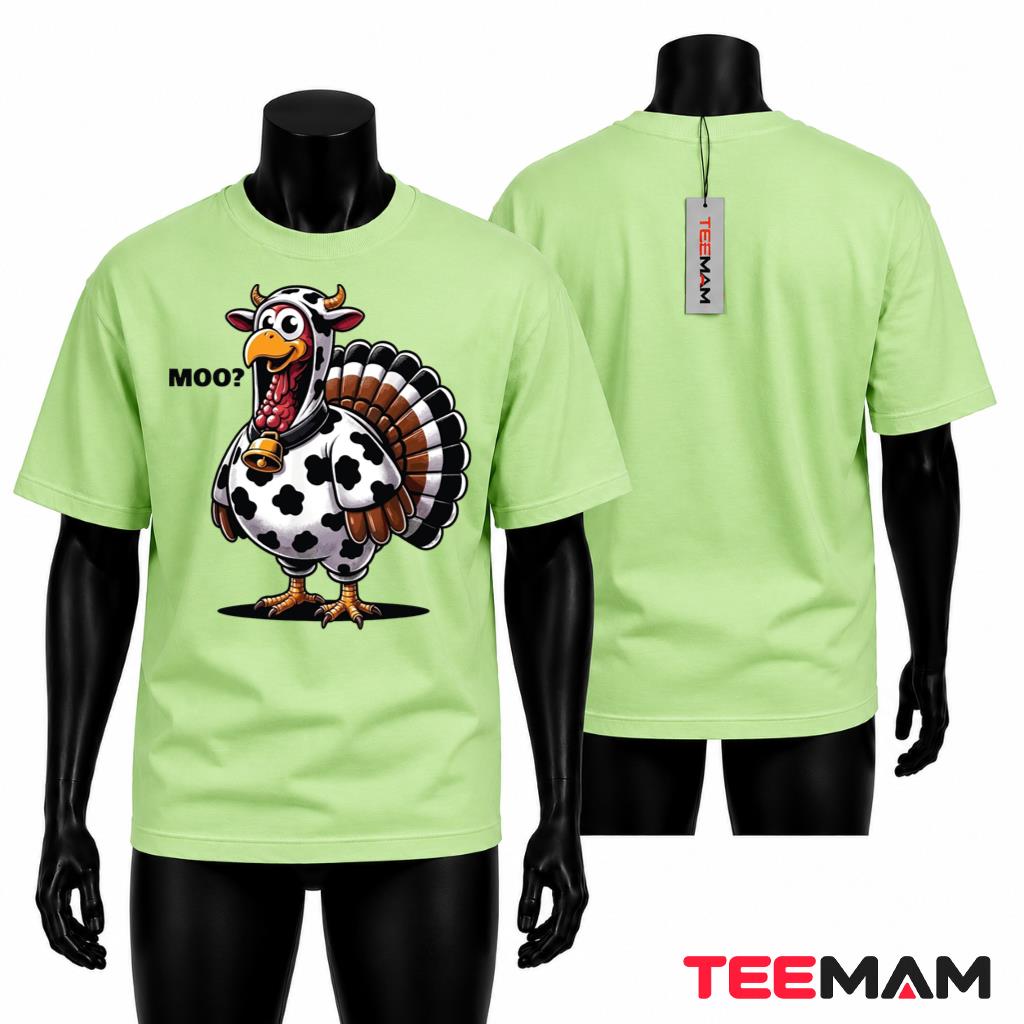 Moo Turkey Disguise Thanksgiving T-Shirt Funny Cow Costume