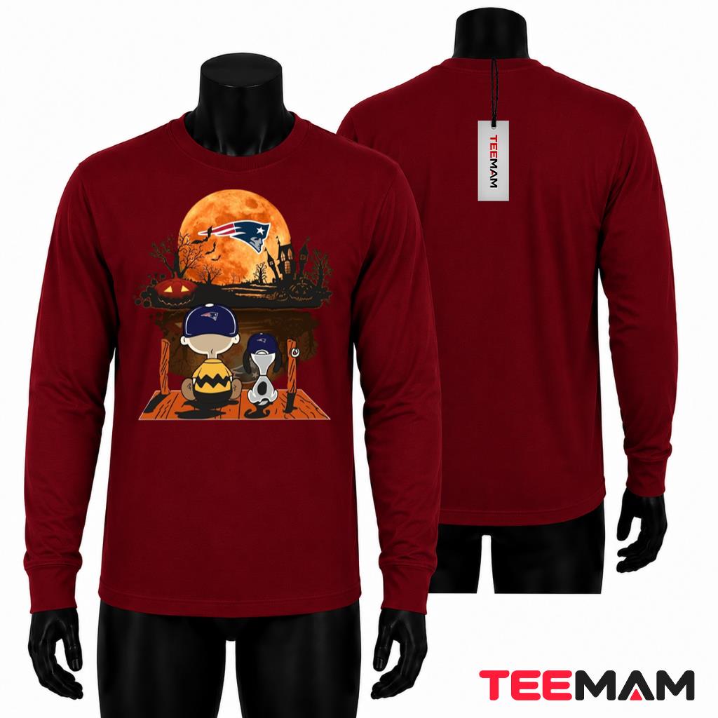 New England Patriots Halloween Long Sleeve Charlie Brown Snoopy New England Patriots Halloween Long Sleeve Charlie Brown Snoopy