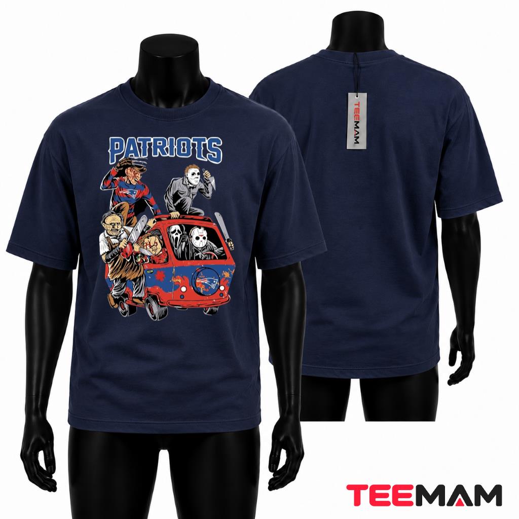 New England Patriots Halloween T-Shirt Horror Killers Van
