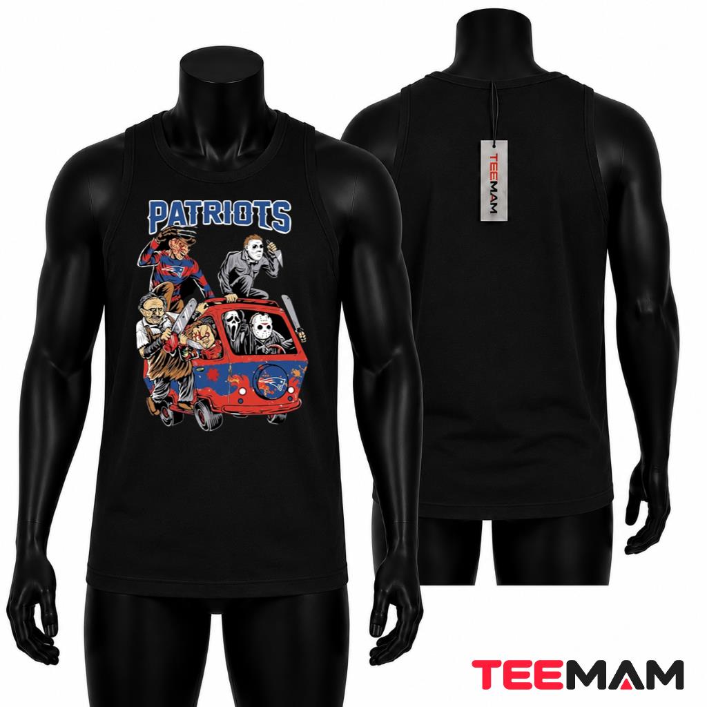 New England Patriots Halloween Tank Top Horror Killers Van New England Patriots Halloween Tank Top Horror Killers Van