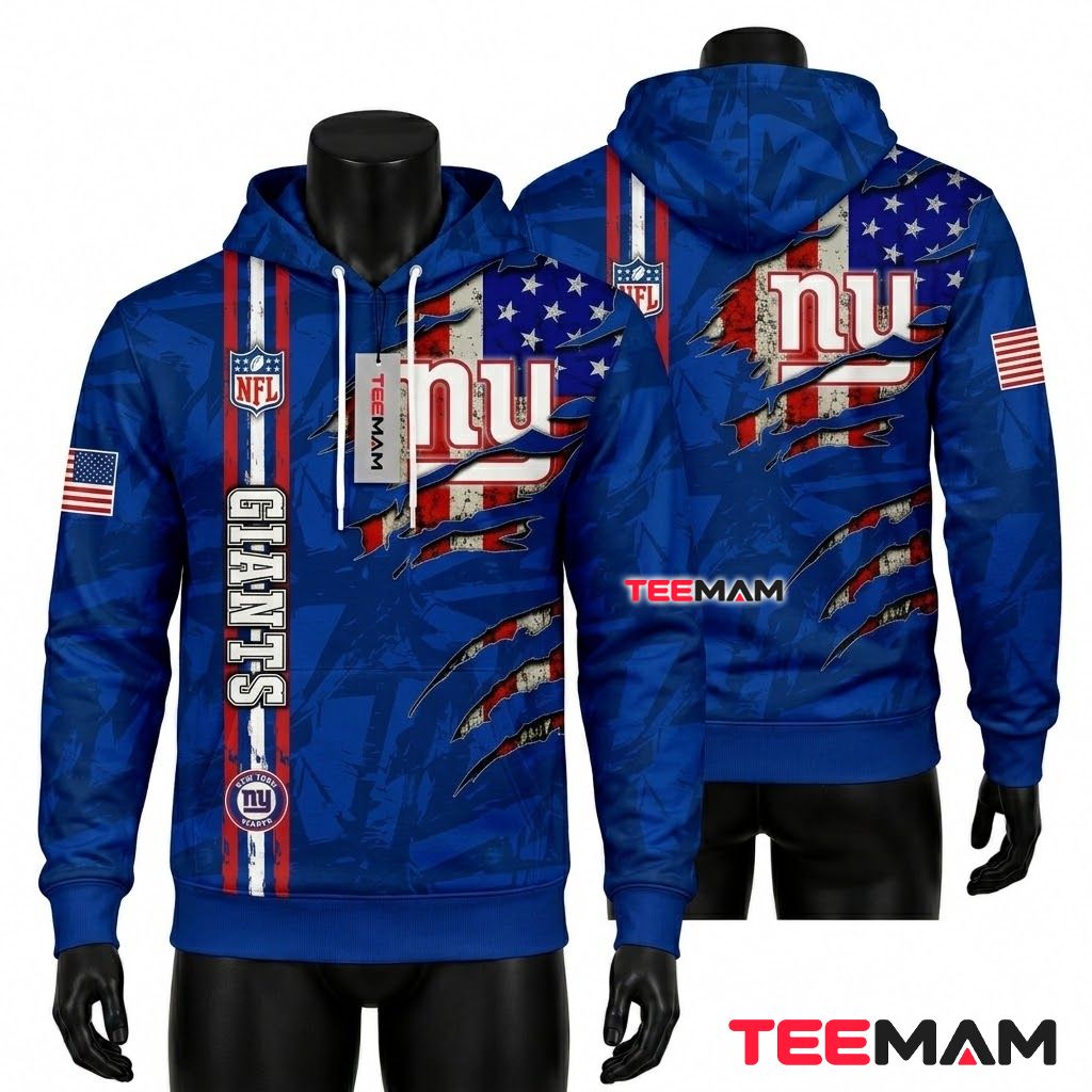New York Jets 3D Hoodie American Flag Camo Realtree Pattern