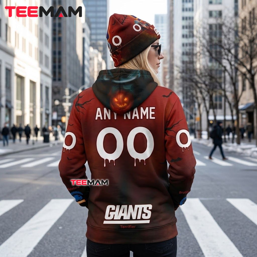 New York Giants 3D Hoodie Art The Clown Halloween Version 3 New York Giants 3D Hoodie Art The Clown Halloween Version 3