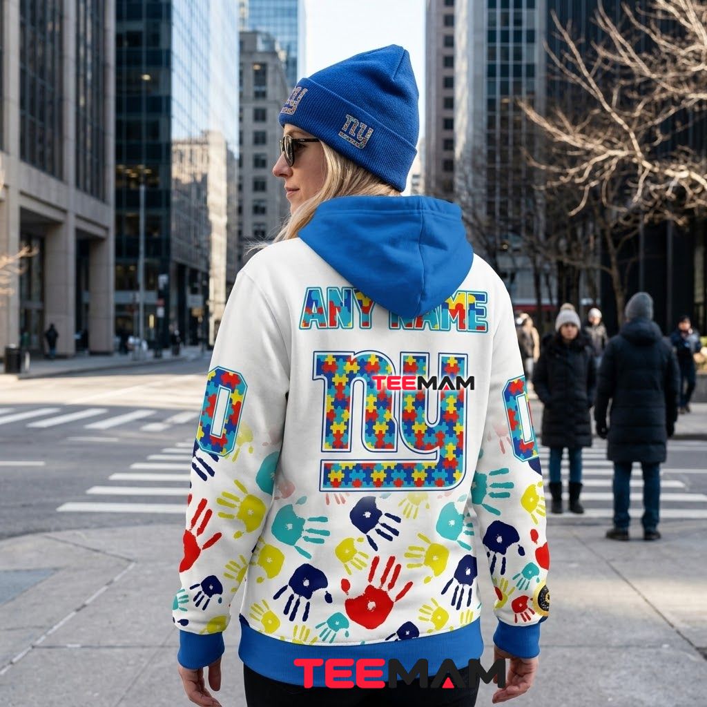 New York Giants 3D Hoodie Colorful Handprint Puzzle Ribbon Version 3 New York Giants 3D Hoodie Colorful Handprint Puzzle Ribbon Version 3