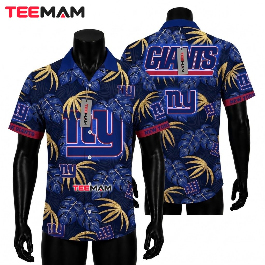 New York Giants Hawaiian Shirt Custom Name Pineapple Beach New York Giants Hawaiian Shirt Custom Name Pineapple Beach