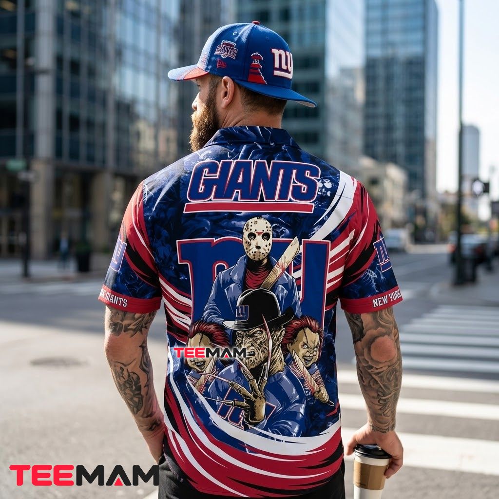 New York Giants Hawaiian Shirt Horror Characters Version 3 New York Giants Hawaiian Shirt Horror Characters Version 3
