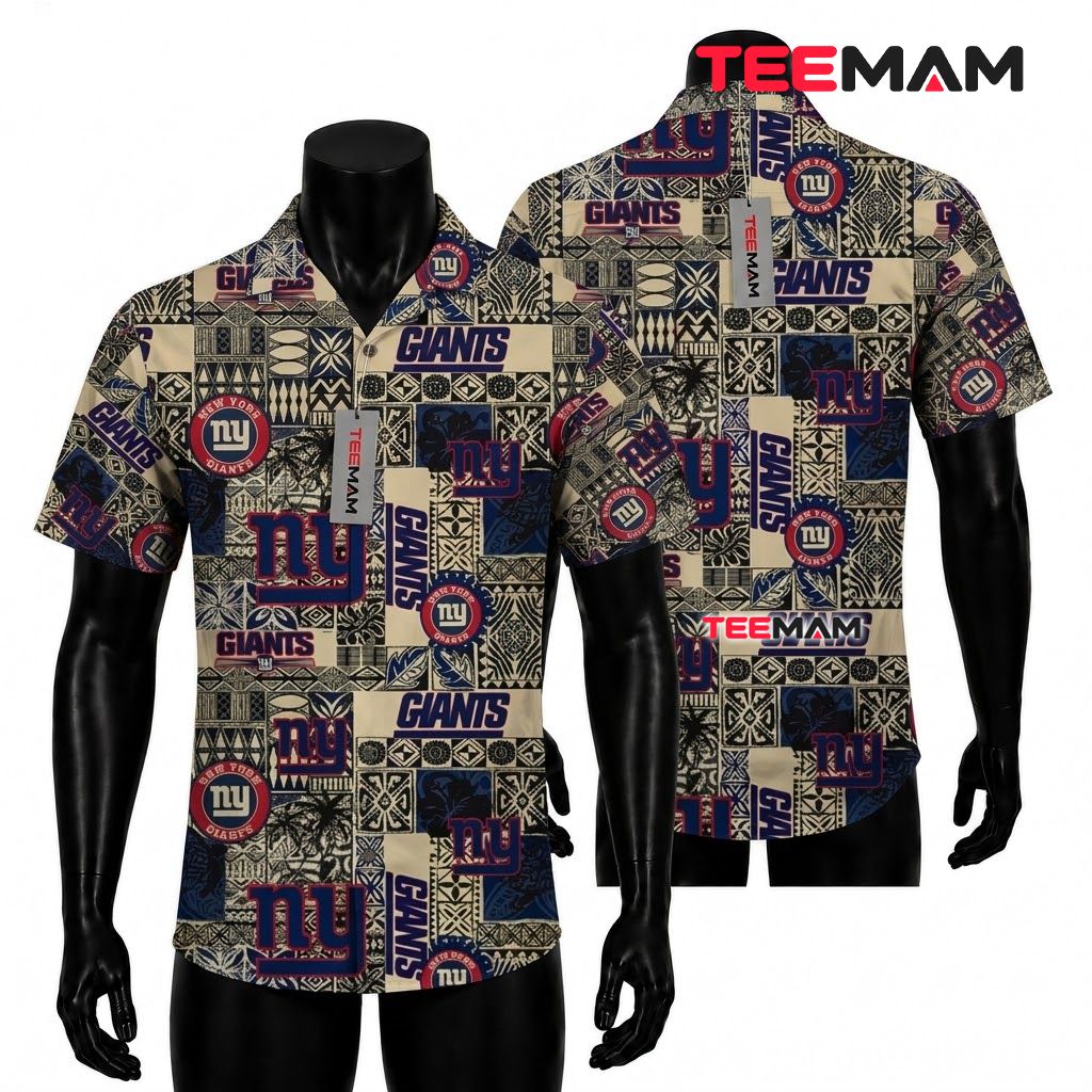 New York Giants Hawaiian Shirt Stress Blessed Obsessed